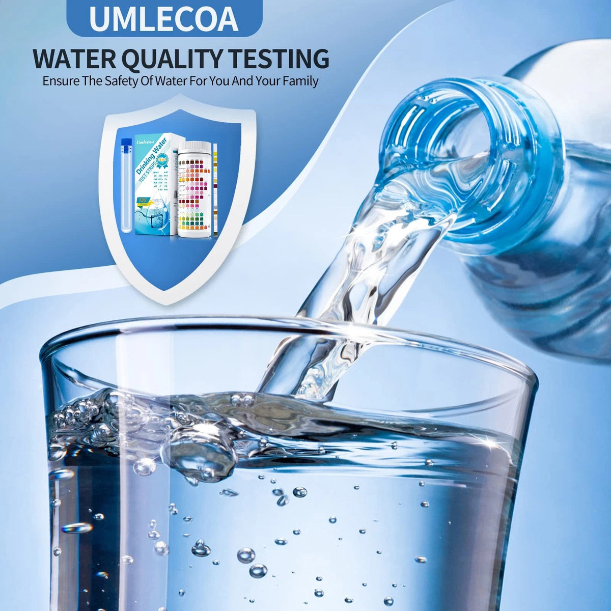 Umlecoa 16 in 1 Premium Water Test Kit - 125 Home Quality 16 IN 1