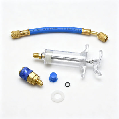 1PCS  Oil and Dye Injector Featuring a 1/4 inch female SAE connector