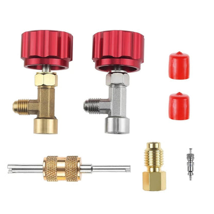 R134A Can Tap Valve Self-Sealing & Puncture Style With Adapter A/C Accessories