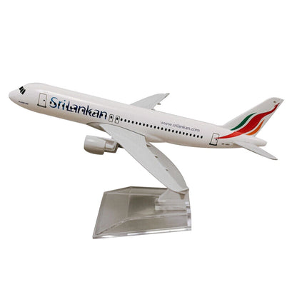 A320 SriLankan Airlines Civil Airliner Model 16cm Simulation Aircraft Ornaments