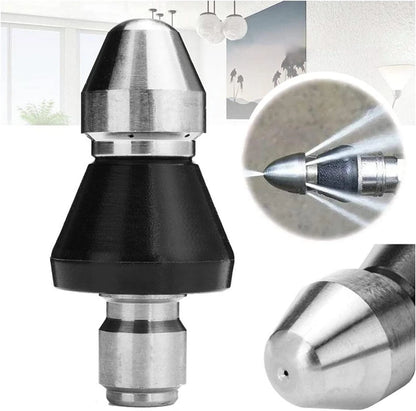 1x Pressure Washer Drain Cleaning Jetter Pipe Nozzle Sewer Hose 1 Front 6 Rear