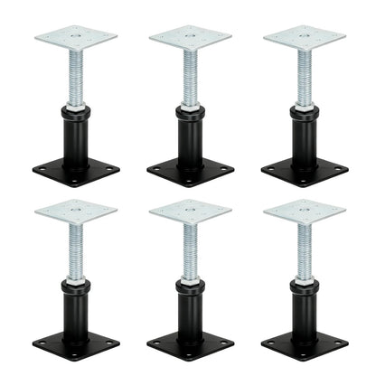 6 PCS House Floor Jacks for Lifting & Leveling, 4"–7"(6 pack), Black