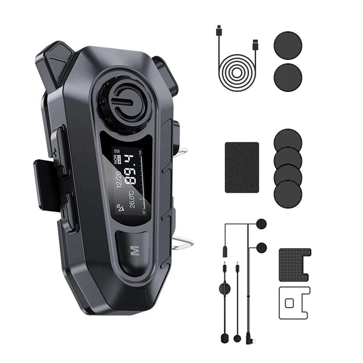 Bluetooth 5.4 Motorcycle Helmet Headset for Bike Helmet with Communication