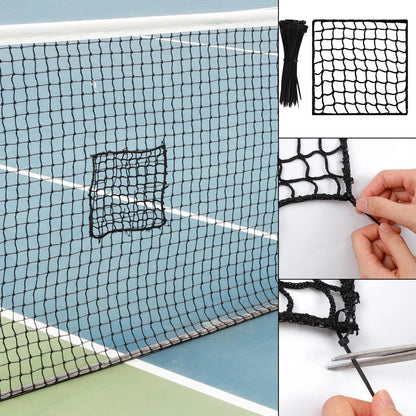 GliCraft 6 Pcs Universal Sports Net Repair Kits with 100 8 x 8 Inch, Black