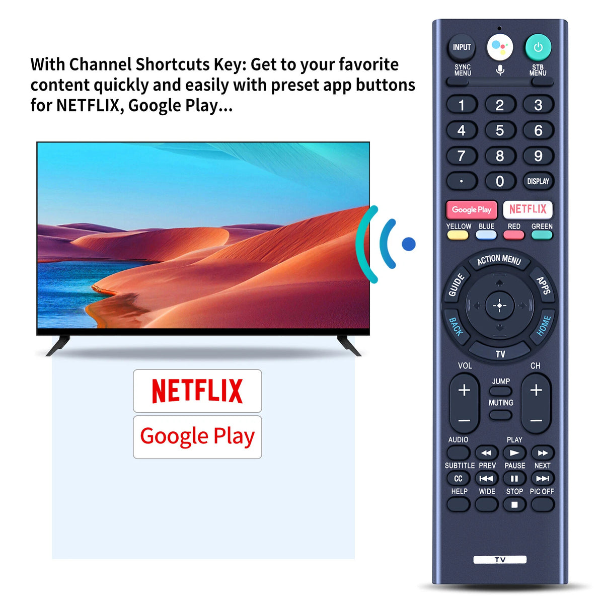 RMF-TX300U For Sony 4K Smart TV Voice Remote Control XBR-X850E RMF-TX200U