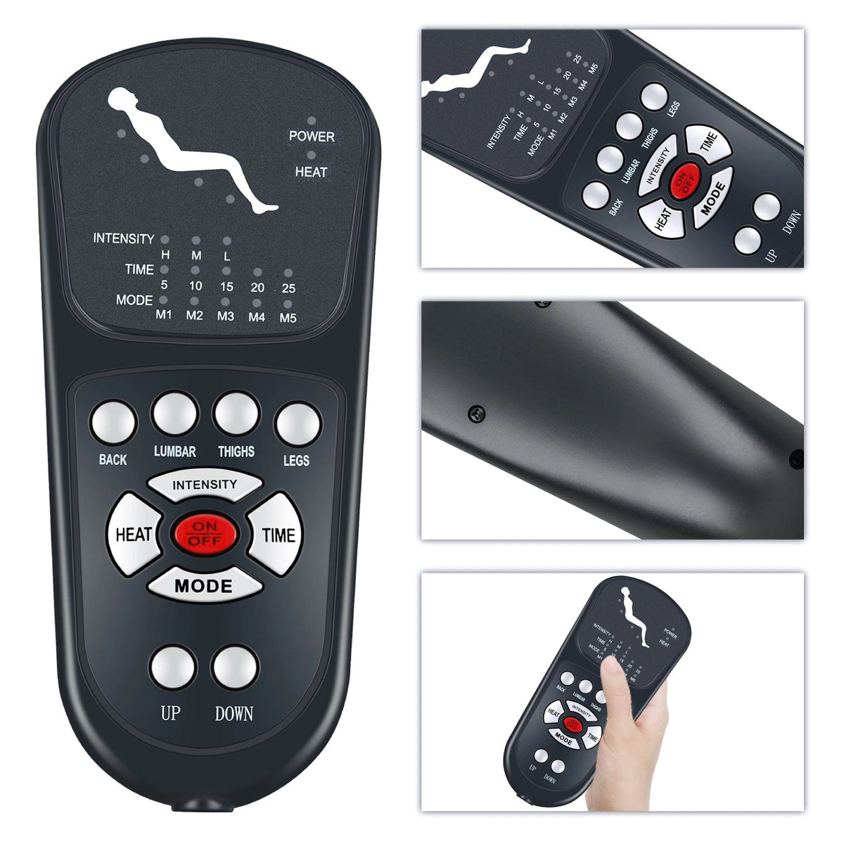 3 Pin Replacement Remote Control Recliner Lift Chair Massage Heat Lift Functions