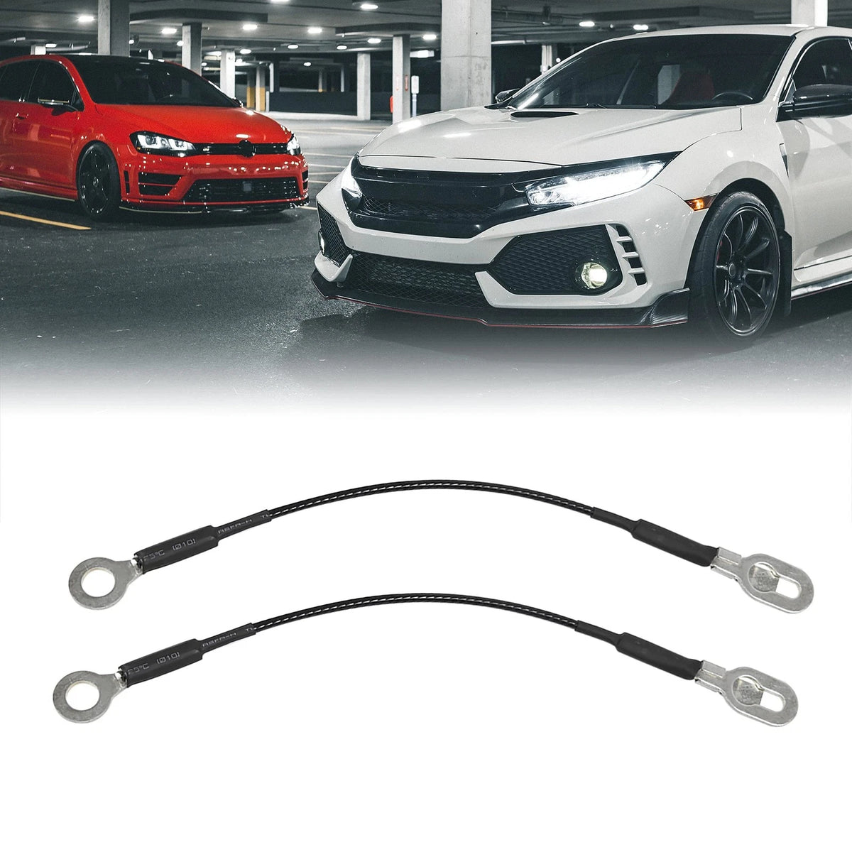 X AUTOHAUX Truck Tailgate Lift Support Cables for Chevy GMC Black,silver
