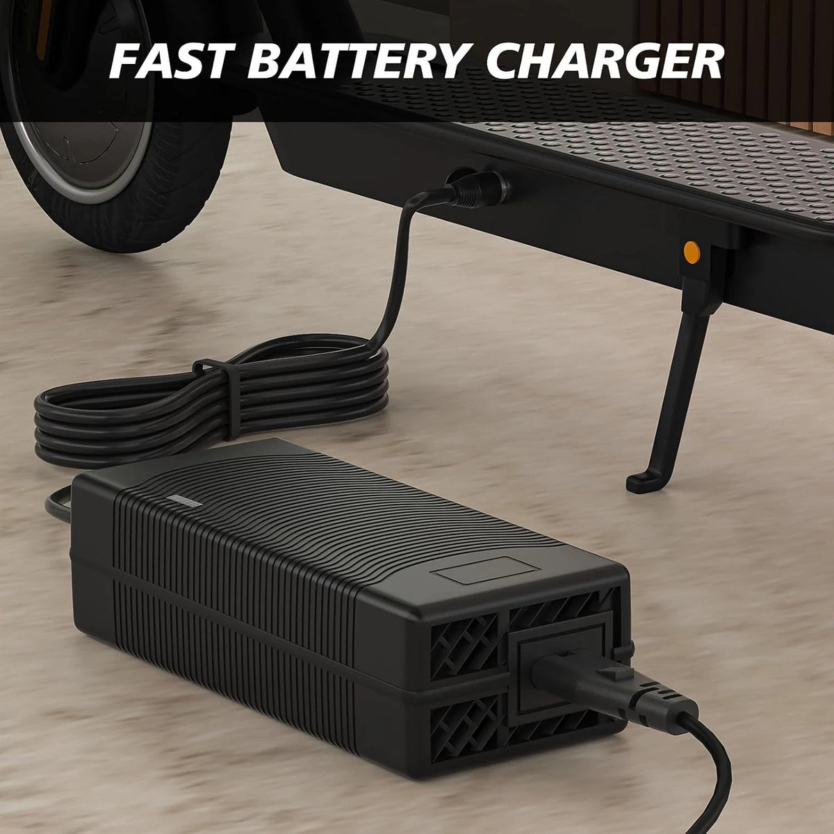 29V 5A 3-Pin Male XLR Connector Battery Charger for Lakematic, Jazzy Black