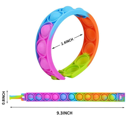 120 Pcs Pop Bracelet Bubble Fidget Sensory 9.3 x 0.8 x 2.4 inches, 120