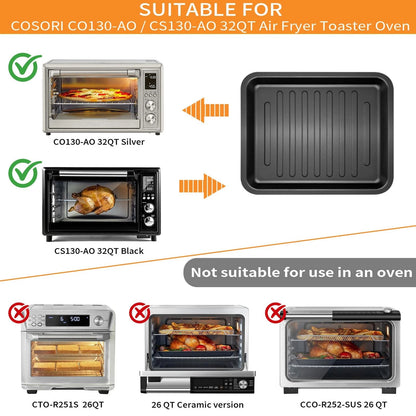 GWY Air Fryer Toaster Accessories Replacement for 14"L x 12"W x 1.2"H, Black