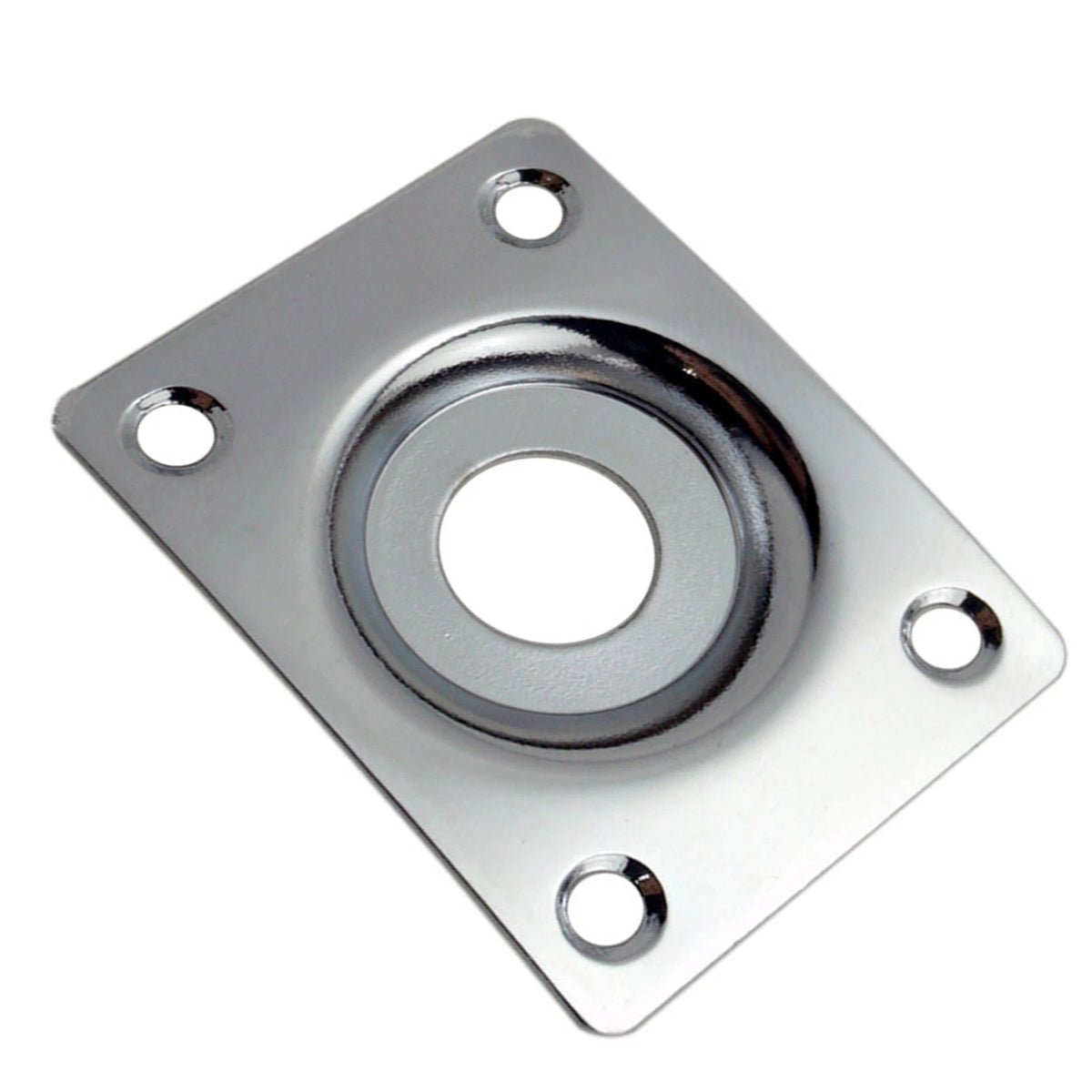 Silver Guitar Output Metal Jack Plate Square for Electric Bass Guitar Tele u