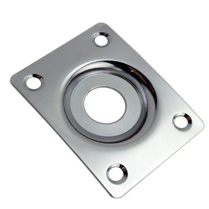 Silver Guitar Output Metal Jack Plate Square for Electric Bass Guitar Tele u