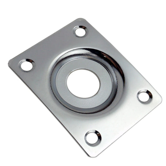 Silver Guitar Output Metal Jack Plate Square for Electric Bass Guitar Tele u