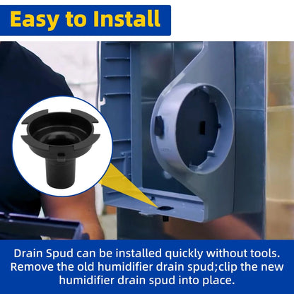 Ximoon 4223 Drain Spud Replacement for Aprilaire Humidifier 500 600 Black