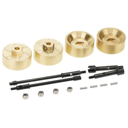 1/24 6mm Brass Widened Wheel Hub Counterweights For  Axial SCX24 90081 RC Car