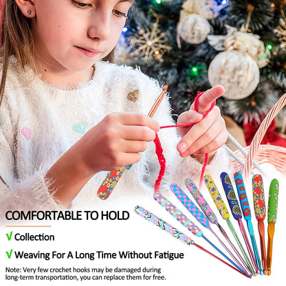 Coopay Warm Crochet Hook, Ergonomic Hooks Set w/Soft Fresh Flowers