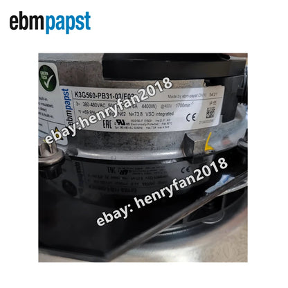 Ebmpapst K3G560-PB31-03/F02 Centrifugal Fan 400V ??560MM AHU/ FFU Cooling Fan
