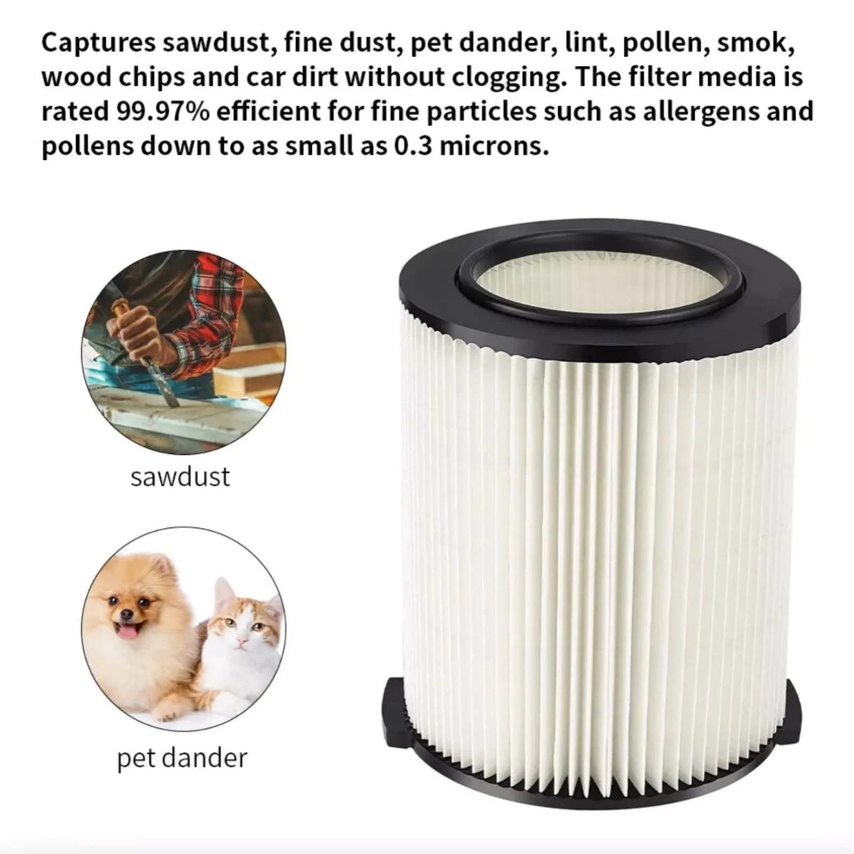 VF4000 Replacement Filter Accessories For Ridgid Wet Dry Vacuum Cleaner