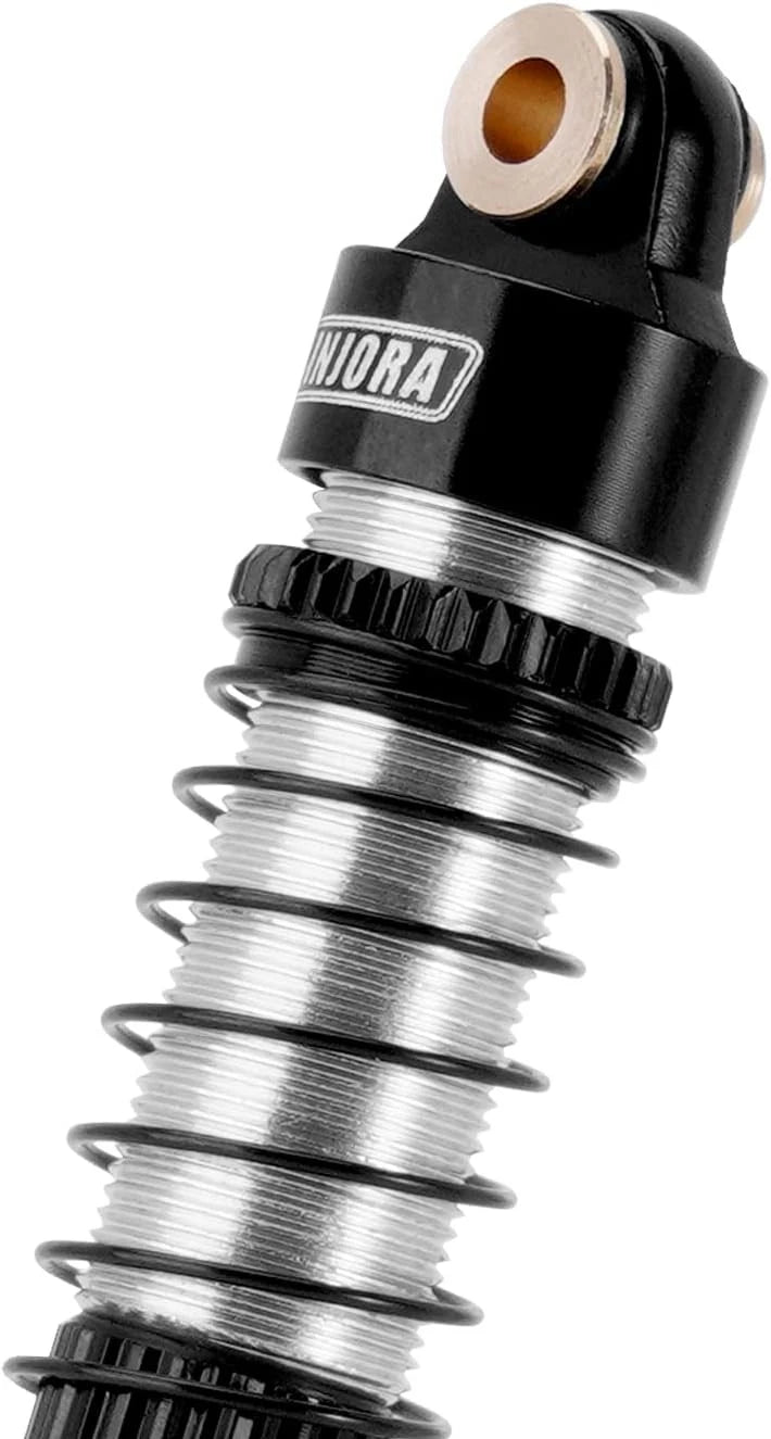 INJORA 59MM Shocks Long Threaded Shock Absorber Oil Damper for TRX4M Black