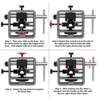 Pridefend Sight Pusher for Glock Square Slides,Sight Tool, Dark Grey