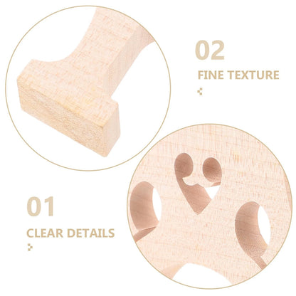 Maple Cello Bridge 3/4 Size Wooden Instrument Part 10.00X8.50X1.20CM, Khaki