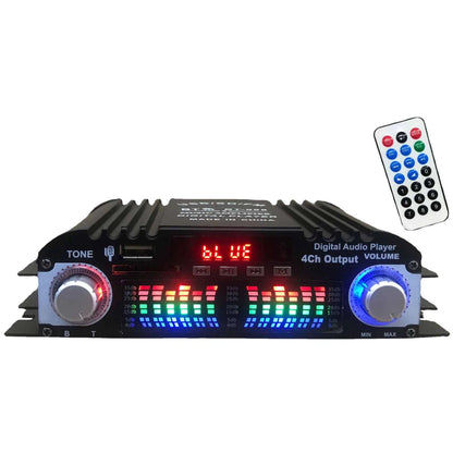 Power Amplifier 4 Channel Mini HiFi Digital Stereo Audio Car Home 5.0/