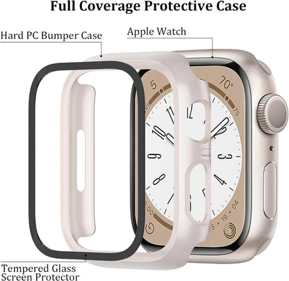 6-Pack Case Compatible 40mm, Black/Transparent/Pink/White/Starlight/Rose Gold