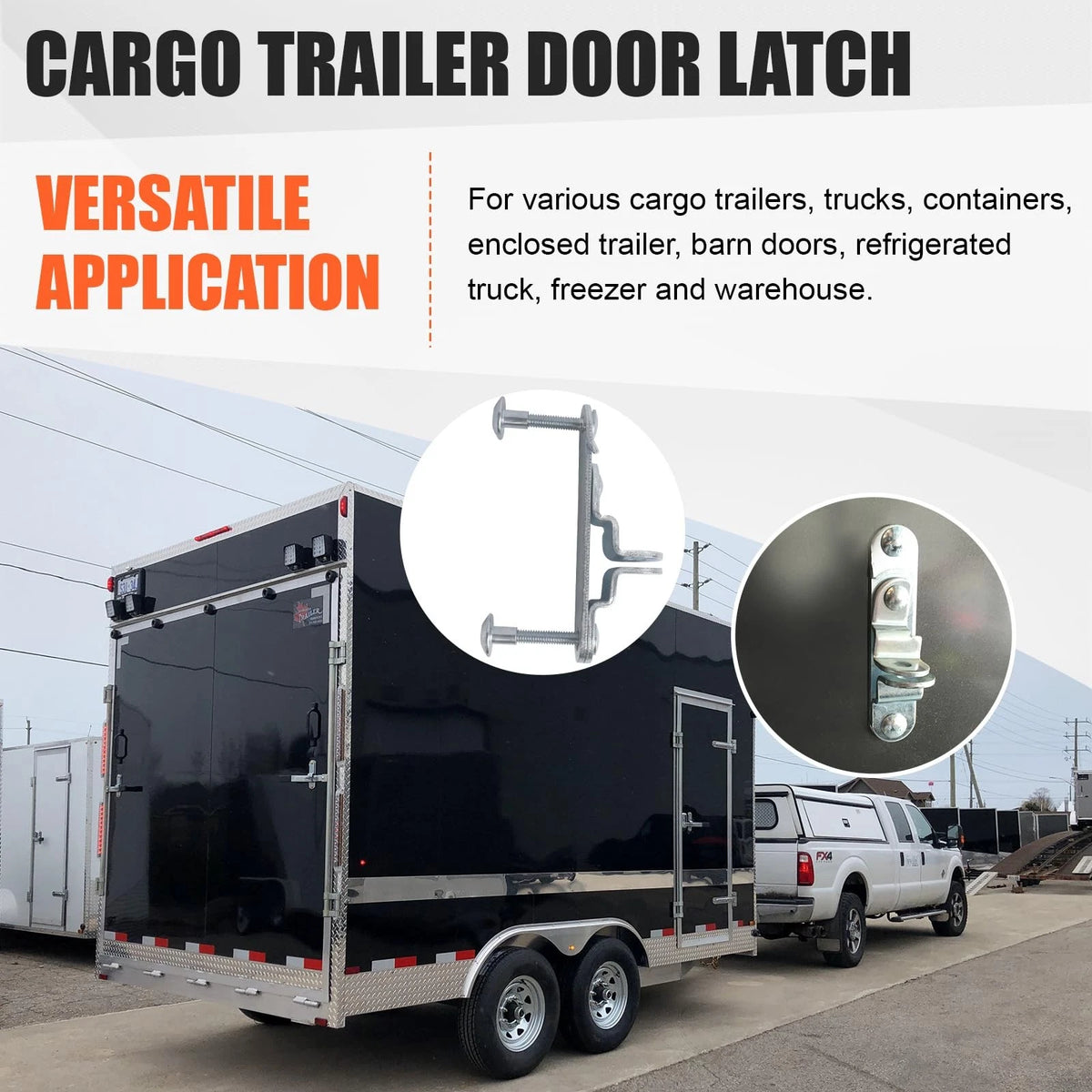 GDW Cargo Trailer Door Latch Hasp Keeper for Ramp Padlock Race Bar Lock...