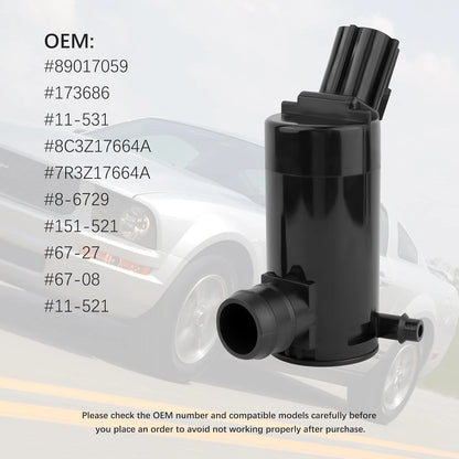 Windshield Washer Pump with Rubber Grommet,Windshield Fluid Pump...