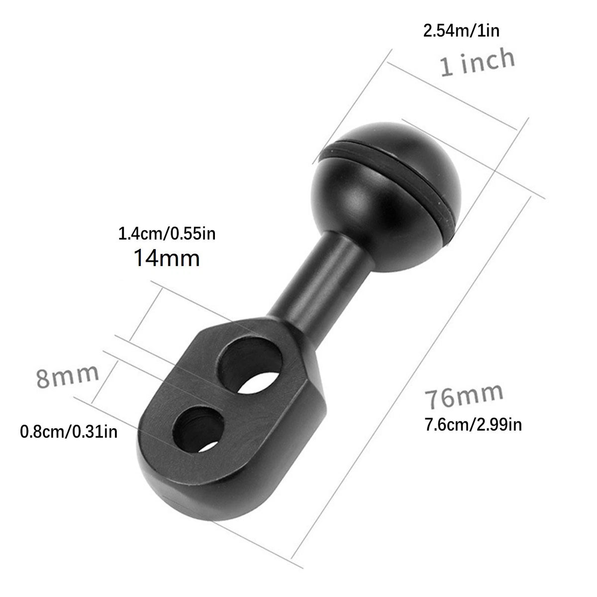 Universal Ball Head Butterfly Clip connection For YS Clip Flashlight Fill Light