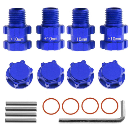 4x Blue 14mm to 17mm Wheel Hex Hub Adapter For Senton 4X4 AR102678 (blue)