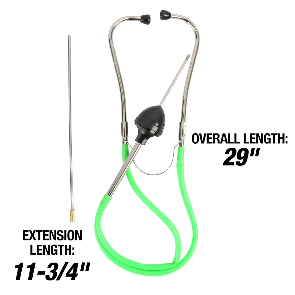 OEMTOOLS 25210 Mechanic's Stethoscope, Diagnose Engine Noise, One Size, Green
