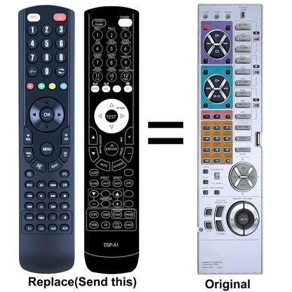 Replacement Remote Control For Yamaha RAV160 VZ33840 DSP-A1
