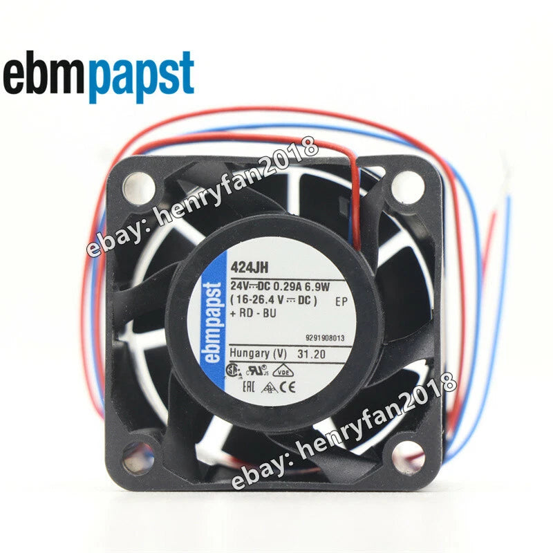 Ebmpapst 424JH Axial Fan DC 24V 6.9W 0.29A 40*40*28MM High Speed Cooling Fan