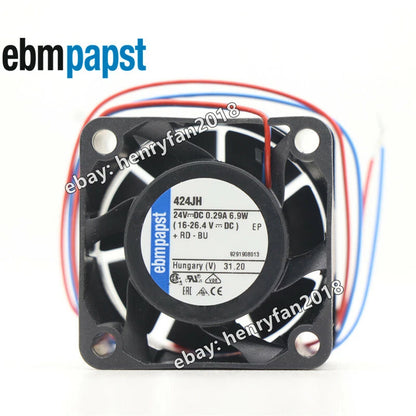 Ebmpapst 424JH Axial Fan DC 24V 6.9W 0.29A 40*40*28MM High Speed Cooling Fan