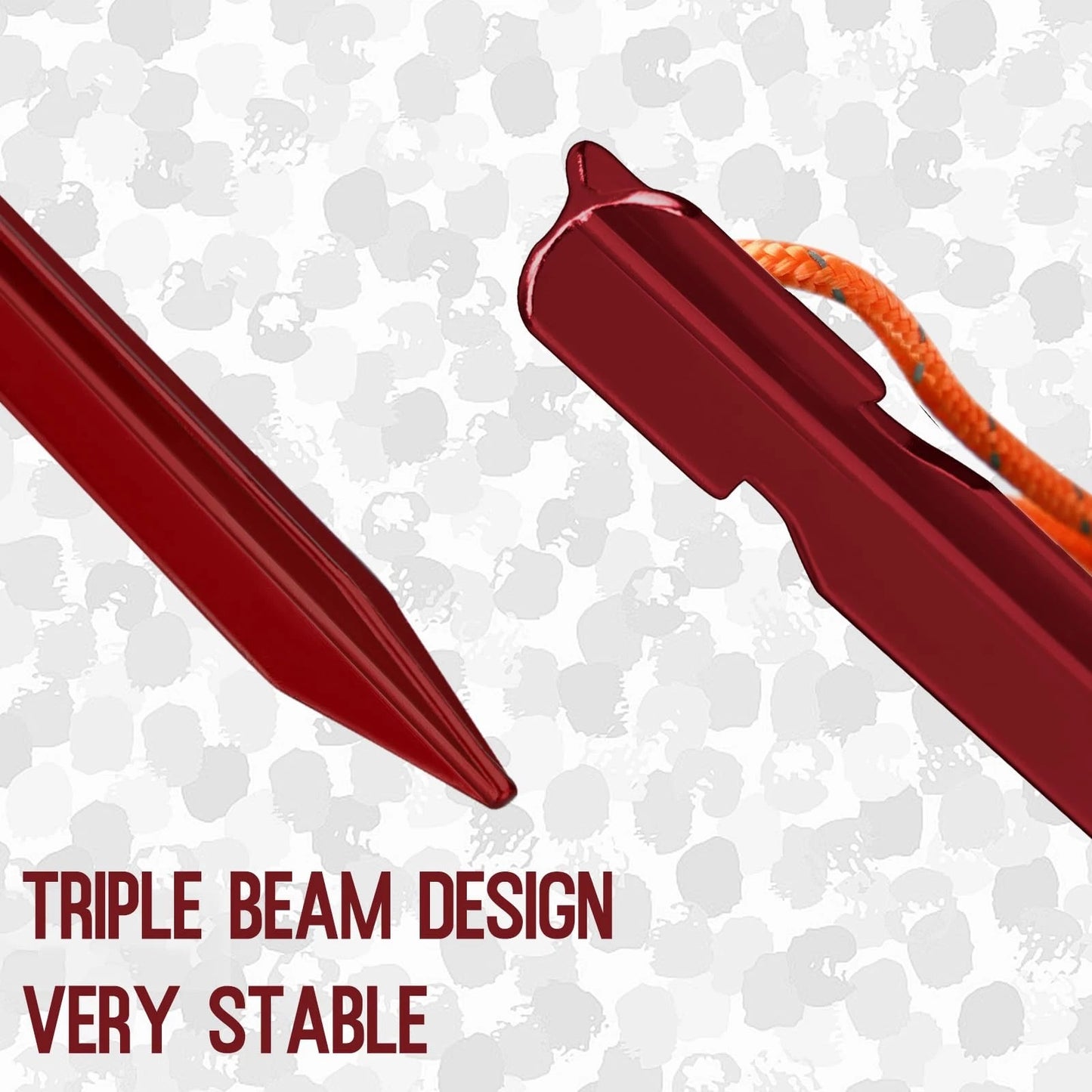 Grassman 16 Pack Tent Stakes, 7075 Aluminium pegs, 7 inches 16PCS, Red