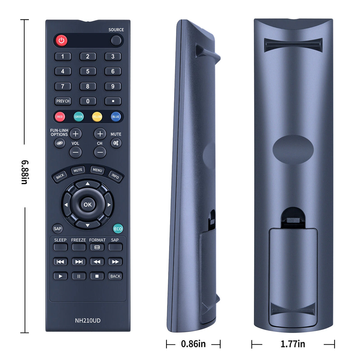 Replacement Remote Control For Sylvania TV LC190SS2, LC260SS2, LC320SS2 NH210UD