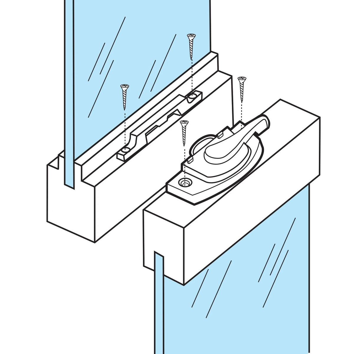 Prime-Line F 2744 Sash Lock, Single Unit, White – Diecast 1 Pack,