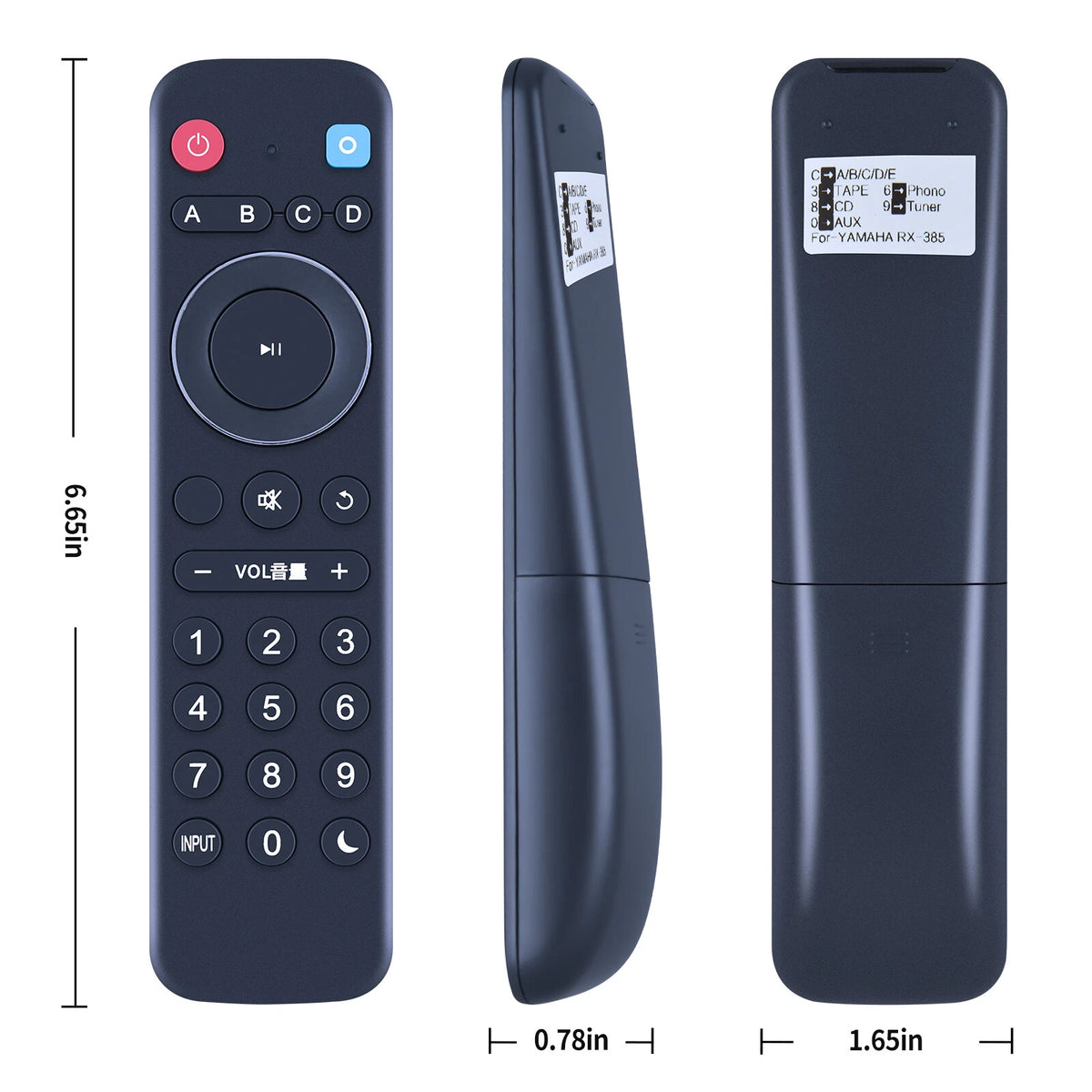 For Yamaha VR09390 Stereo Receiver Replace Remote Control RX385 RX-385