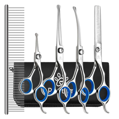 Pawtrim Professional Pet Grooming Kit – 6 in 1 Dog Pack of 6, Blue