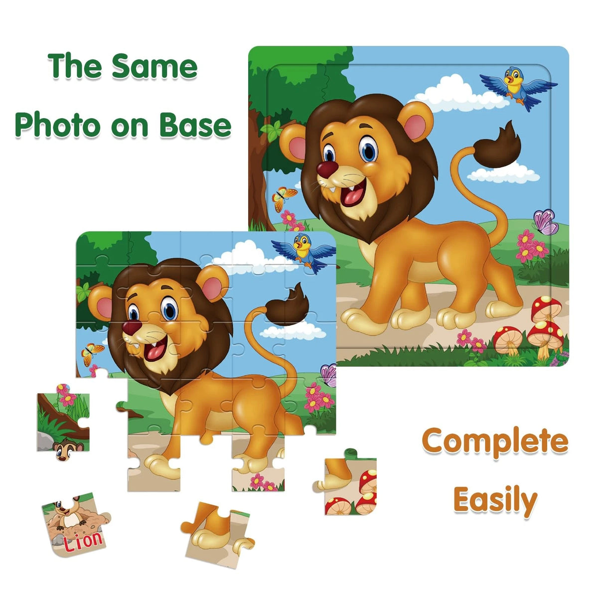 Chafin Puzzles for Kids Ages 3-5 Toddler 20 pieces, 5.9x 0.2 inches
