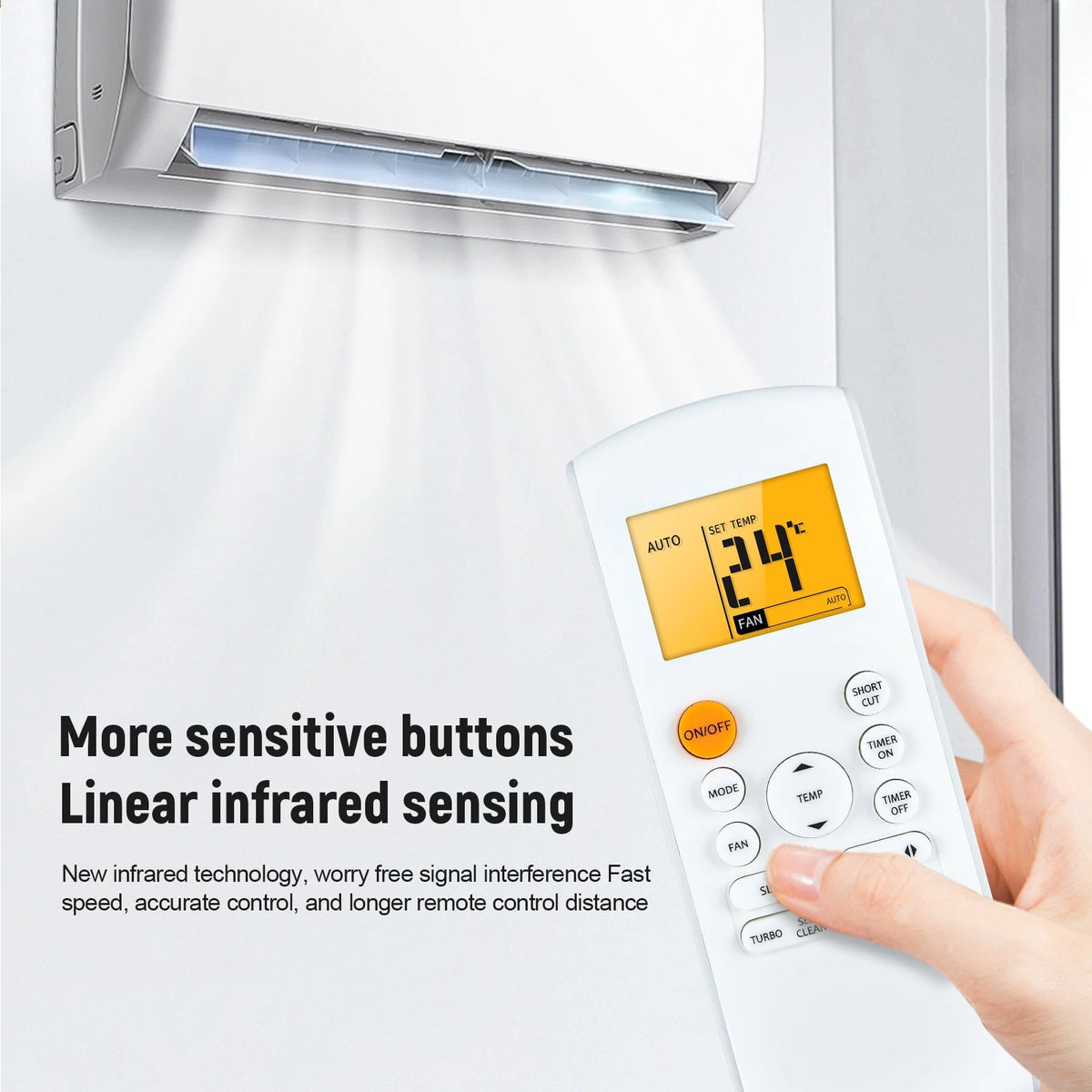 For Insignia Portable Air Conditioner NS-AC07PWH1 NS-AC06PWH1 Remote Control