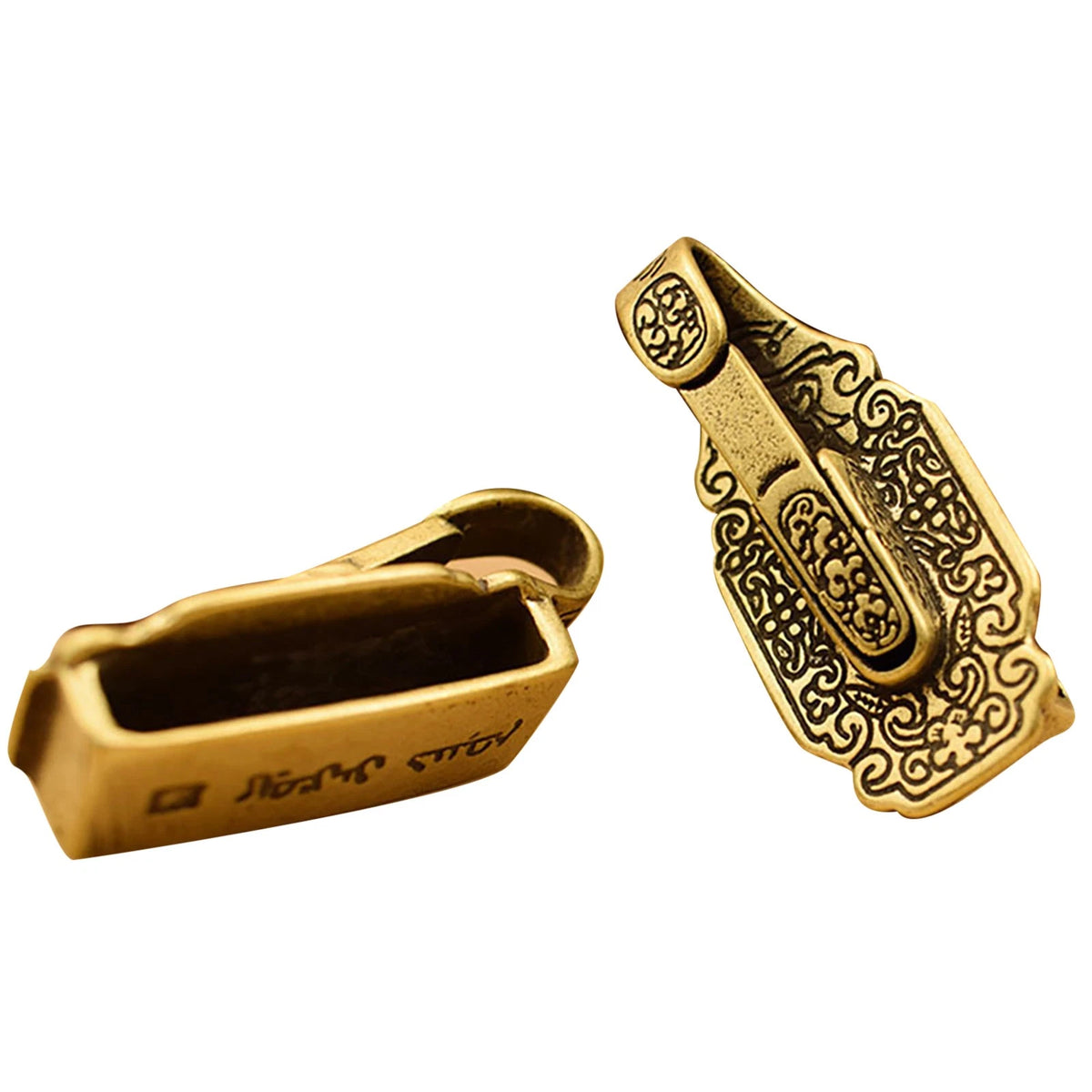 2 PCS/Set Retro Brass Waist Belt Clip Keychain Elegant Decoration Accessories
