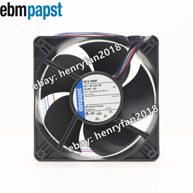 Ebmpapst 4414/2HHP Axial Fan 24VDC 0.5A 12W 120*120*38mm 4wires PWM Cooling Fan
