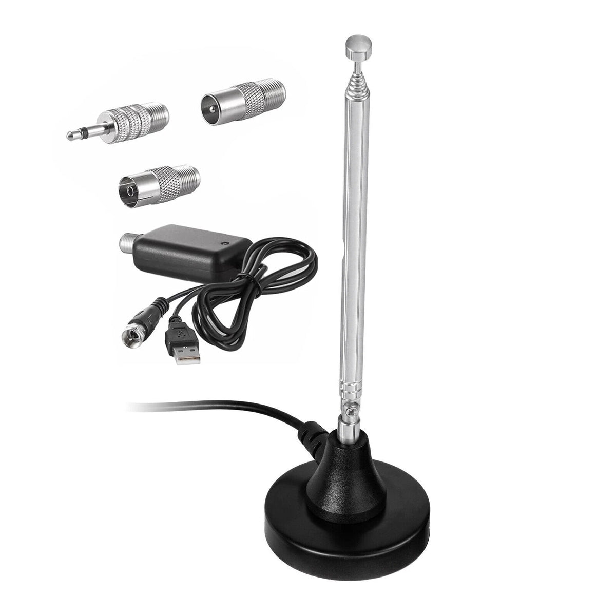 3dBi DAB FM Radio Antenna Digital Telescopic Indoor Antenna with Magnetic Base