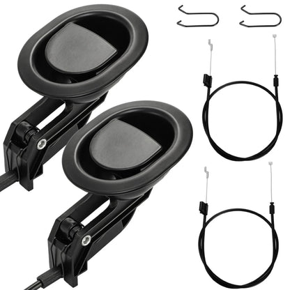 Acshio 2 Sets of Metal Recliner Release Pull Handle, Universal Small, Black