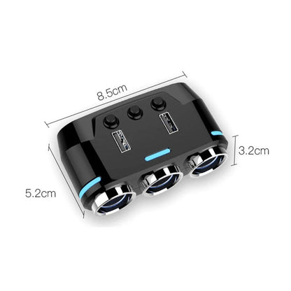 12V-24V Power Adapter Cigarette Lighter Socket Splitter Dual USB Car Charger