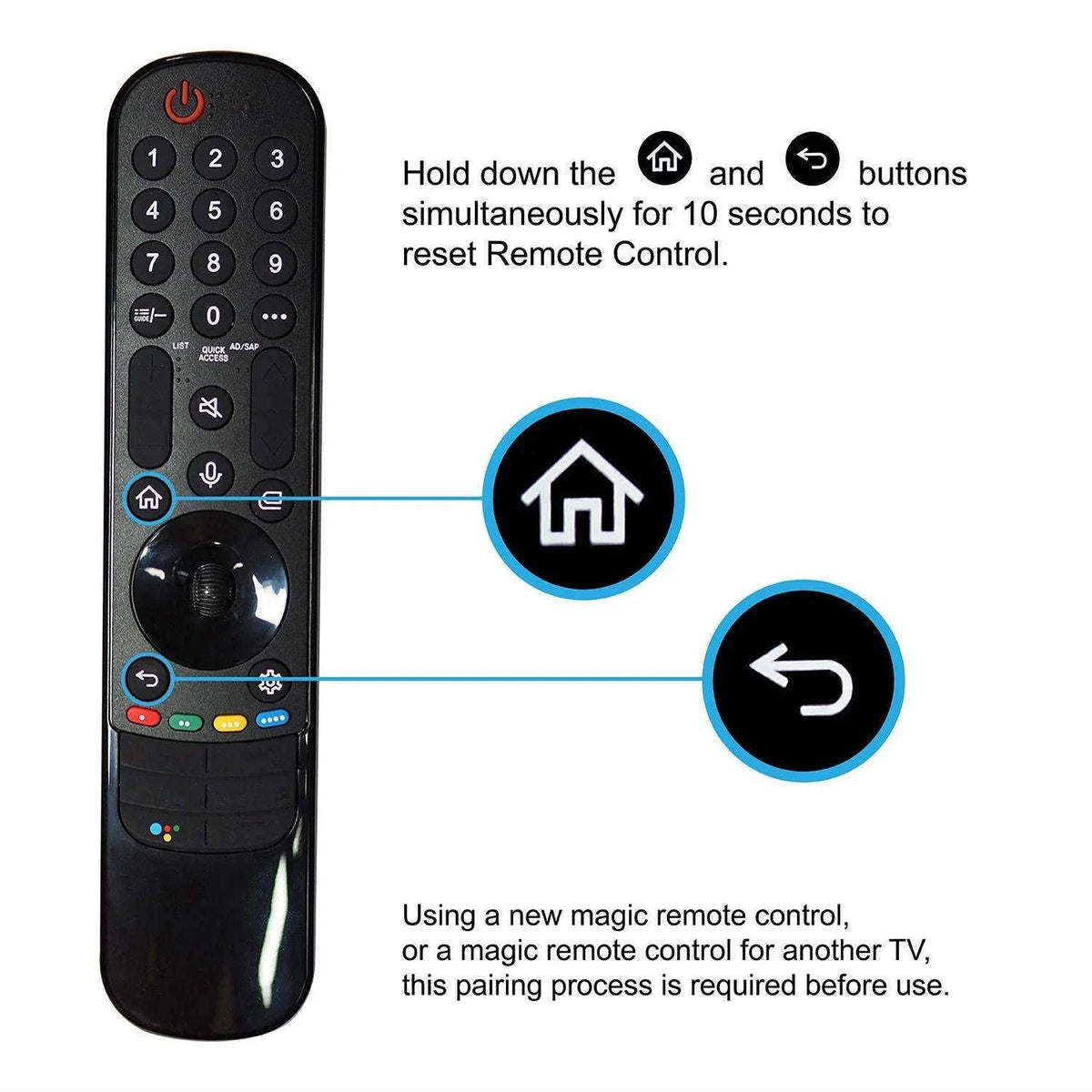 Voice Remote For LG TV MR22GA AKB76039902 OLED65C2SW 65UQ7570PUA 65UQ7590PUB