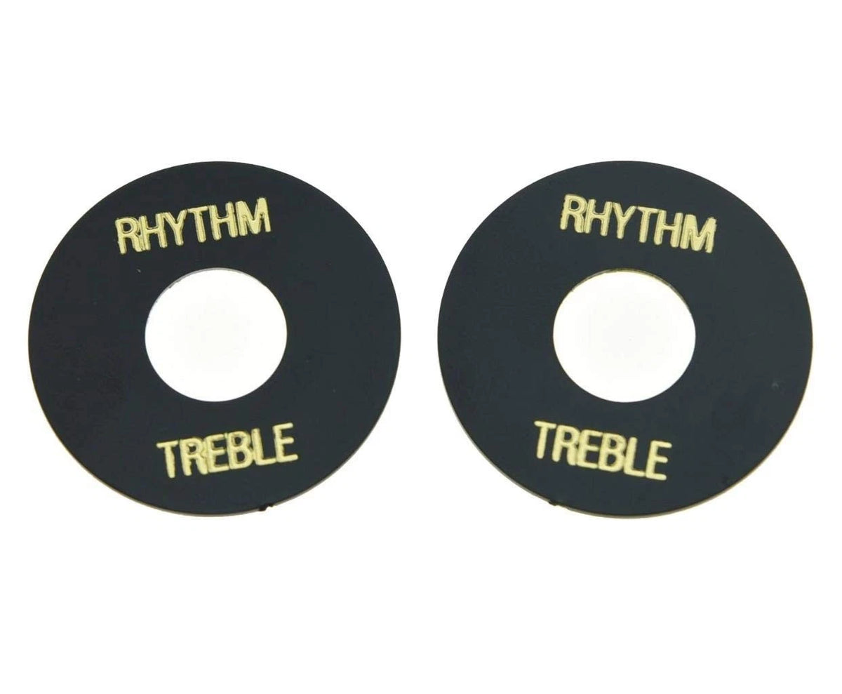 KAISH 2pcs Black with Gold Letter LP Guitar Toggle w/Gold Letters