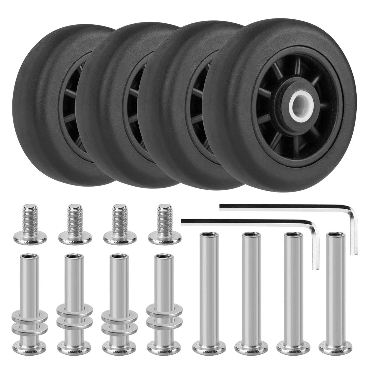 Vivikivi 4 Pcs Luggage Replacement Wheels, 50mm/1.97in 50mm/1.97inches
